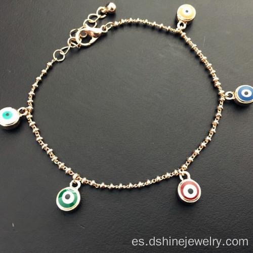 Enlace pulsera mal de ojo de la mujer de la joyería de la pulsera de cadena